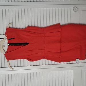 Coral Peplum Mini